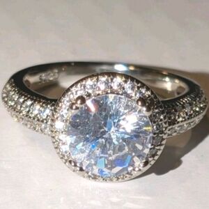 Stunning 3ct Cushion Lab Created diamond 925 Silver Unisex Ring Sz 6